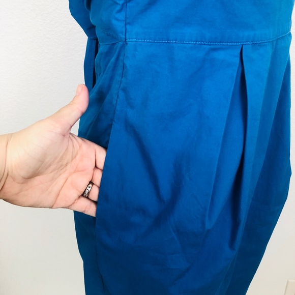 [Club Monaco] Blue Button Back Cut Out Dress - Picture 5 of 8